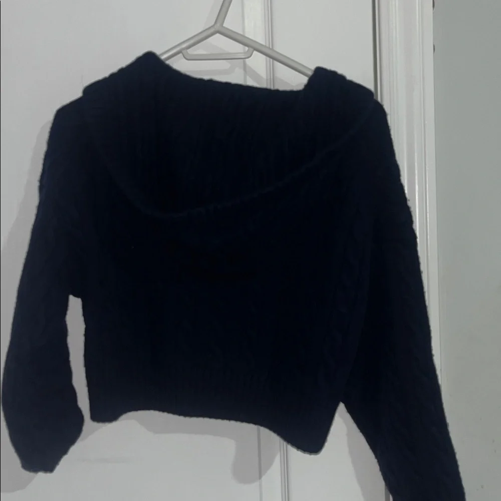Sunday Best Black Cable Knit Zip Cardigan - Picture 4 of 4